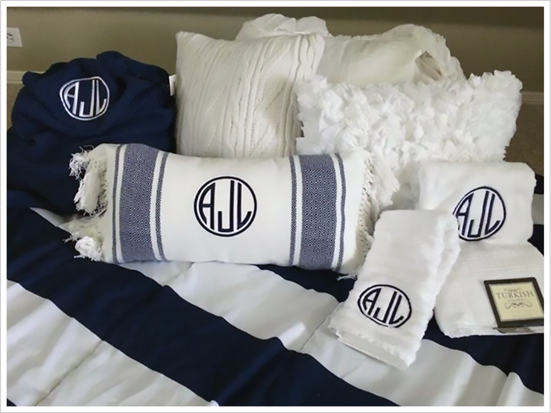 Monogram Sheets and Towels